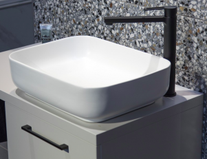 Swiss Aqua Technologies Vasque à poser Infinitio 50 x 39 x 13 cm sans trop-plein, blanc (SATINF5039M)