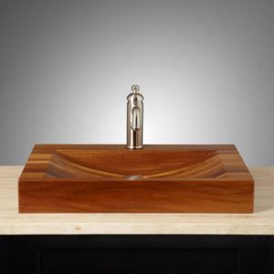 Vasque rectangulaire bois