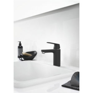 Grohe Eurosmart Cosmopolitan Mitigeur monocommande lavabo, taille M, noir mat:pièces chromées (23327KW0)